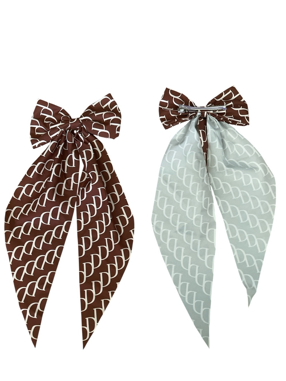 CUTE BROWN FABRIC HAIR BOW CLIP FASHION ACCESSORY